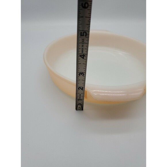 Vintage Anchor Hocking Fire King Peach Luster 9 Inch Round Baking Dish - Picture 7 of 12